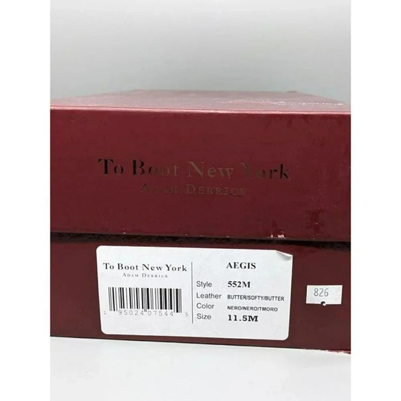 To Boot New York Aegis Men's Trainers Black Leather Sneakers Sz 11.5 M MSRP $395 - Picture 9 of 9